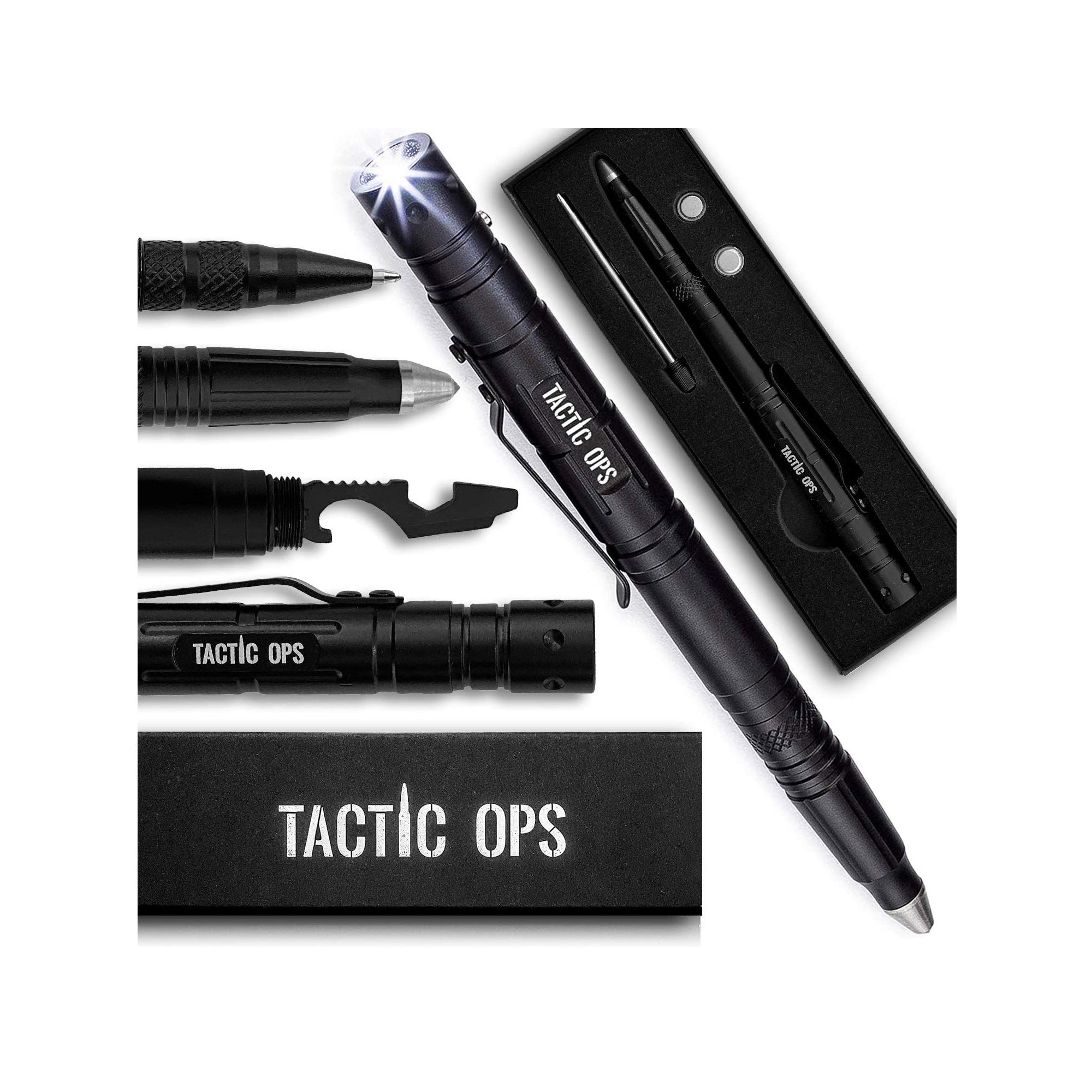 Tactical Flashlight Self Defense Glass Break Multi-Use Pen