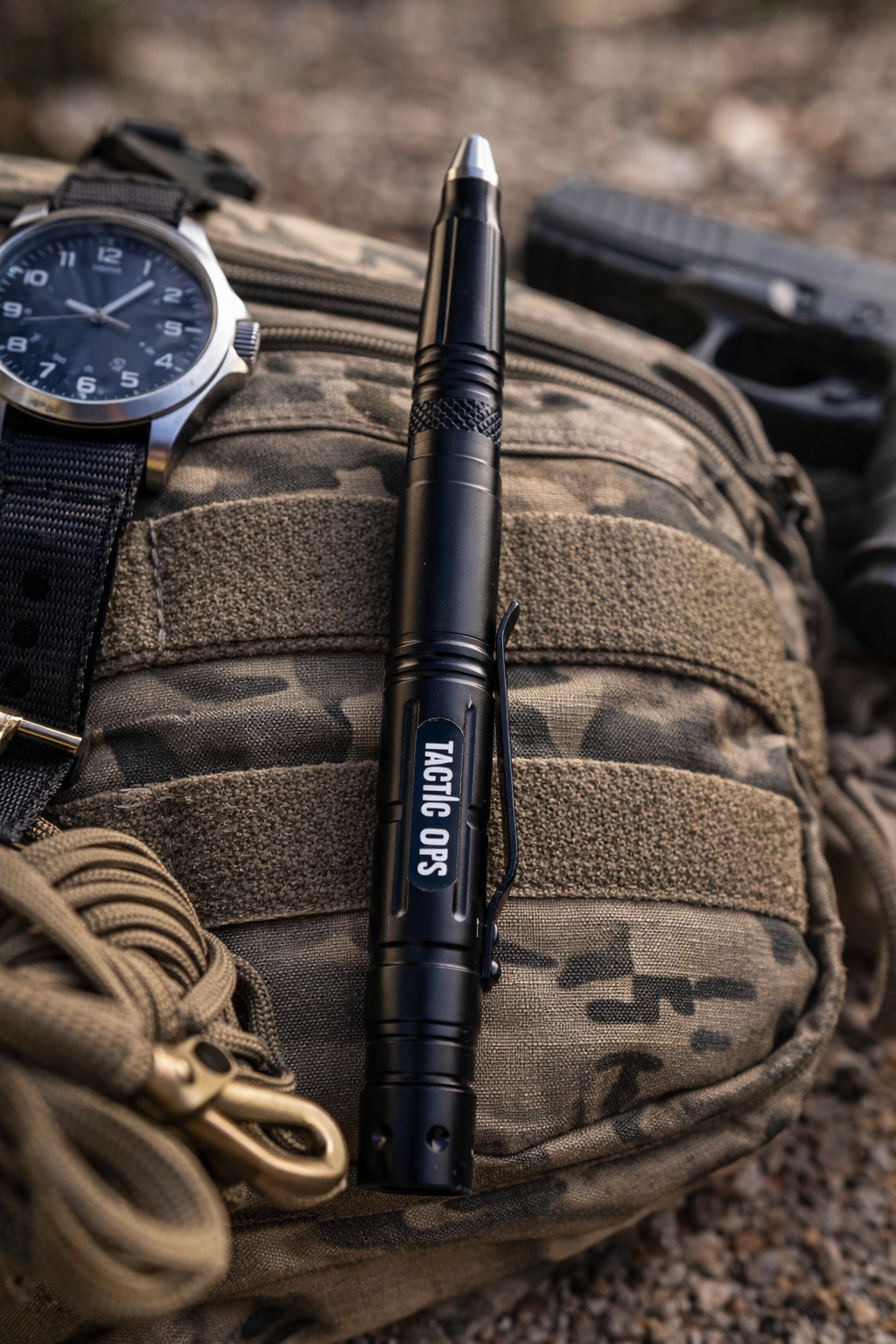 Tactical Flashlight Self Defense Glass Break Multi-Use Pen