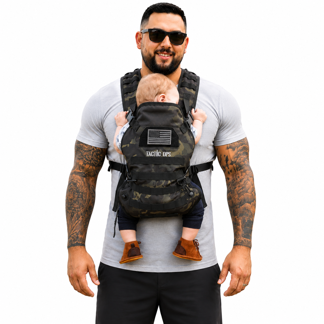 Tactic Ops Military Baby Toddler Carrier Sling - Black Camo