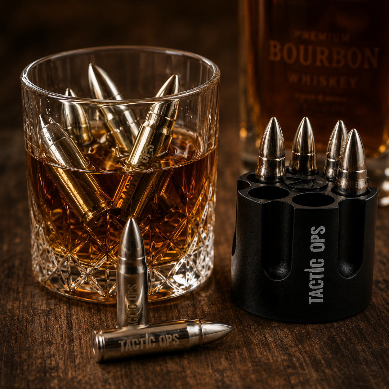 Bullet Shaped Bourbon Whiskey Stones