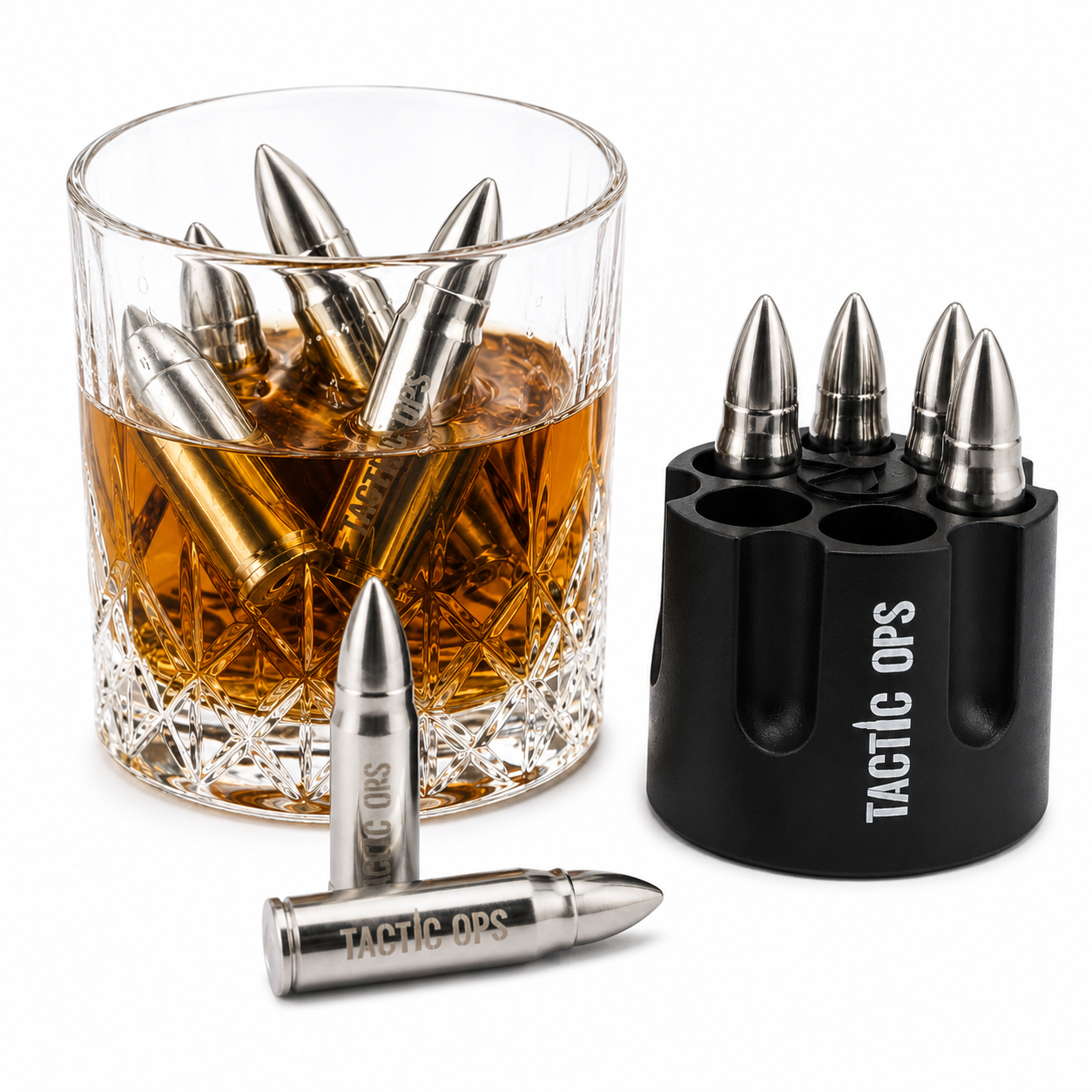 Bullet Shaped Bourbon Whiskey Stones