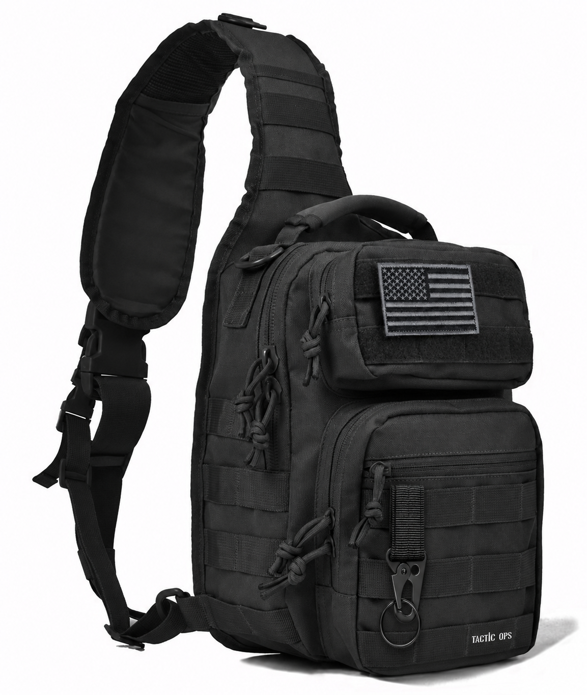 Tactic Ops MOLLE Gear Clip with Key Ring – Tactical Belt & Backpack Attachment (1 Clip)