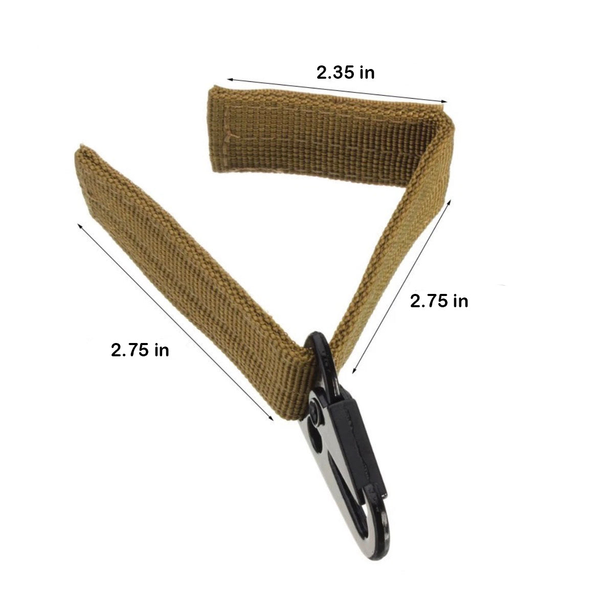 Tactic Ops MOLLE Gear Clip with Key Ring – Tactical Belt & Backpack Attachment (1 Clip)
