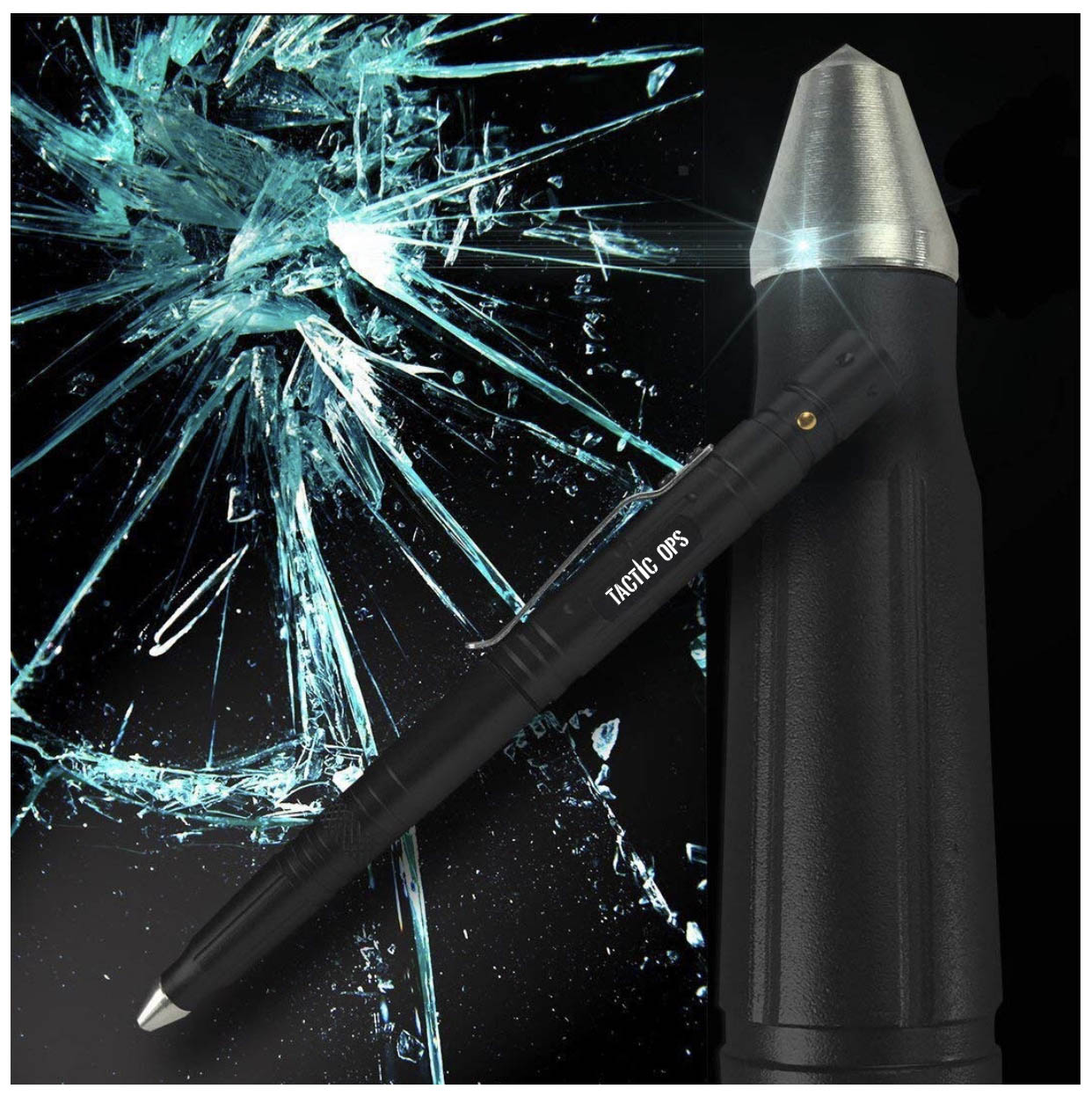 Tactical Flashlight Self Defense Glass Break Multi-Use Pen